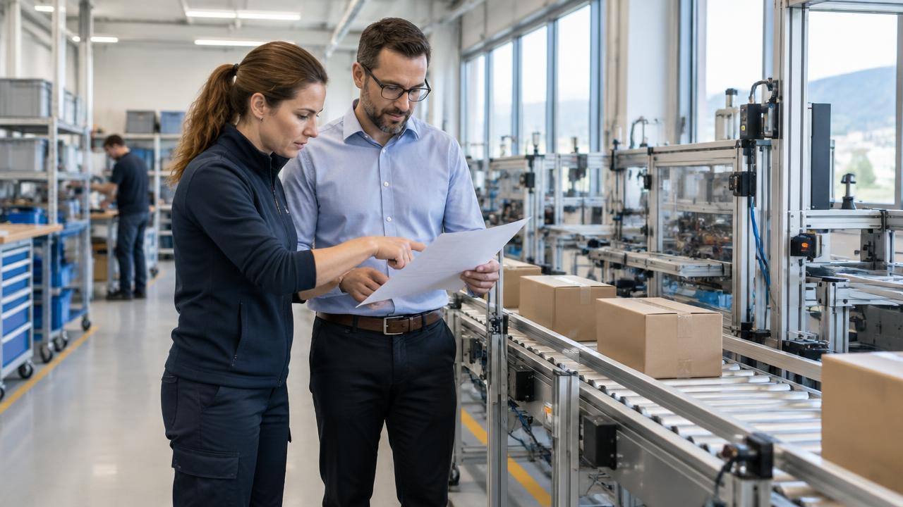 Prozessberatung direkt an einer modularen Verpackungslinie